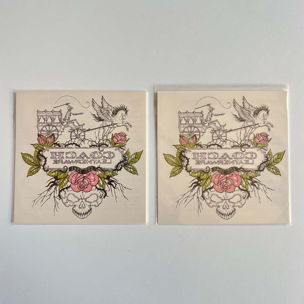 RARE - COACH Leatherware Temporary Tattoos -Unused